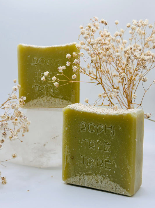 Artisan Soaps , Handmade soaps, Organic, Eco friendly, 6.5 OZ soaps, natural soap, cactus bloom, spinach clay, jojoba beads, bodhi tree tribe, concious living, earth friendly. 