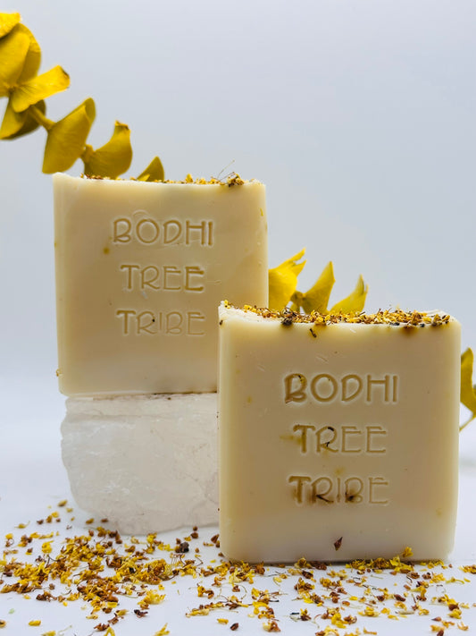 Artisan Soaps , Handmade soaps, Organic, Eco friendly, 6.5 OZ soaps, natural soap, Cardamom essential oil, tumeric powder, osmanthus dry flower, buttermilk base, bodhi tree tribe, concious living, earth friendly, made with love.